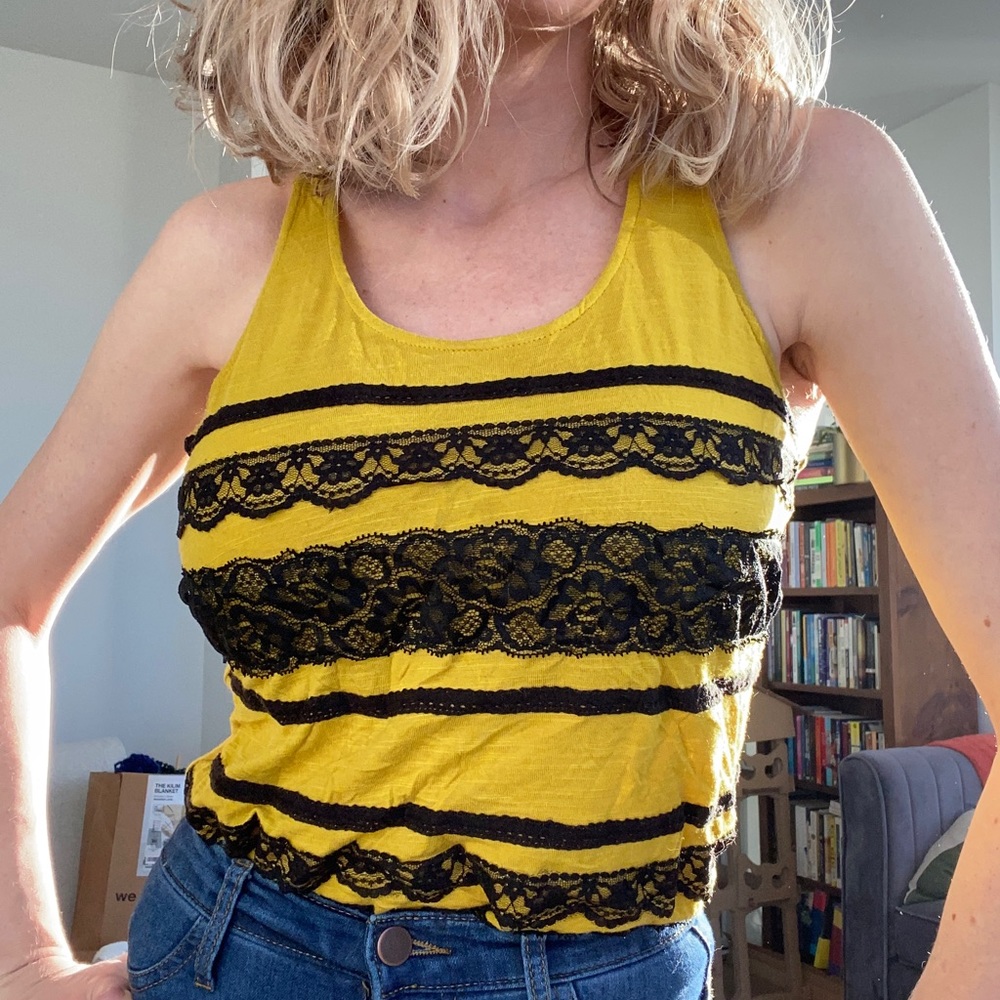 3/$30 Mustard Yellow Tank Top (brighter)